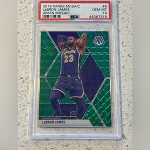 LeBron James Green Mosaic PSA 10 GEM MINT